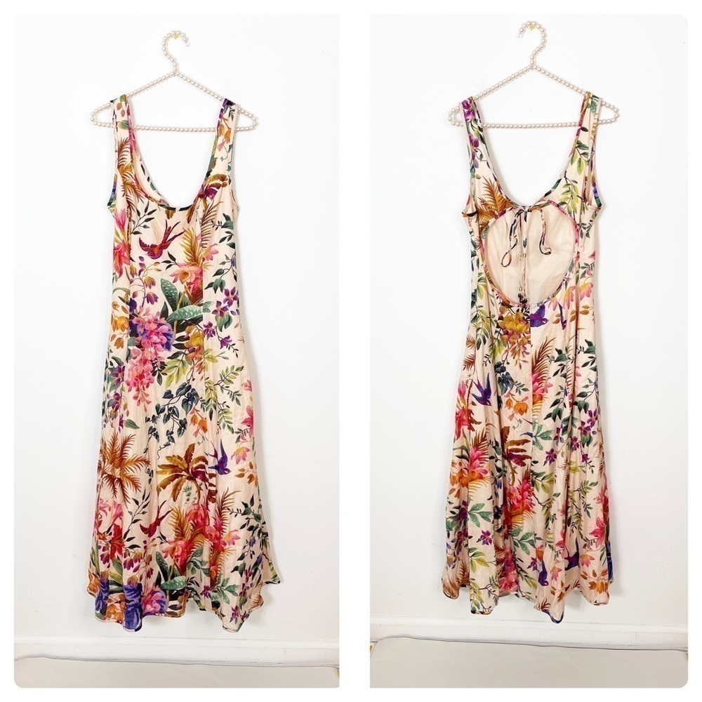 Zimmerman Tropicana Linen Midi Dress